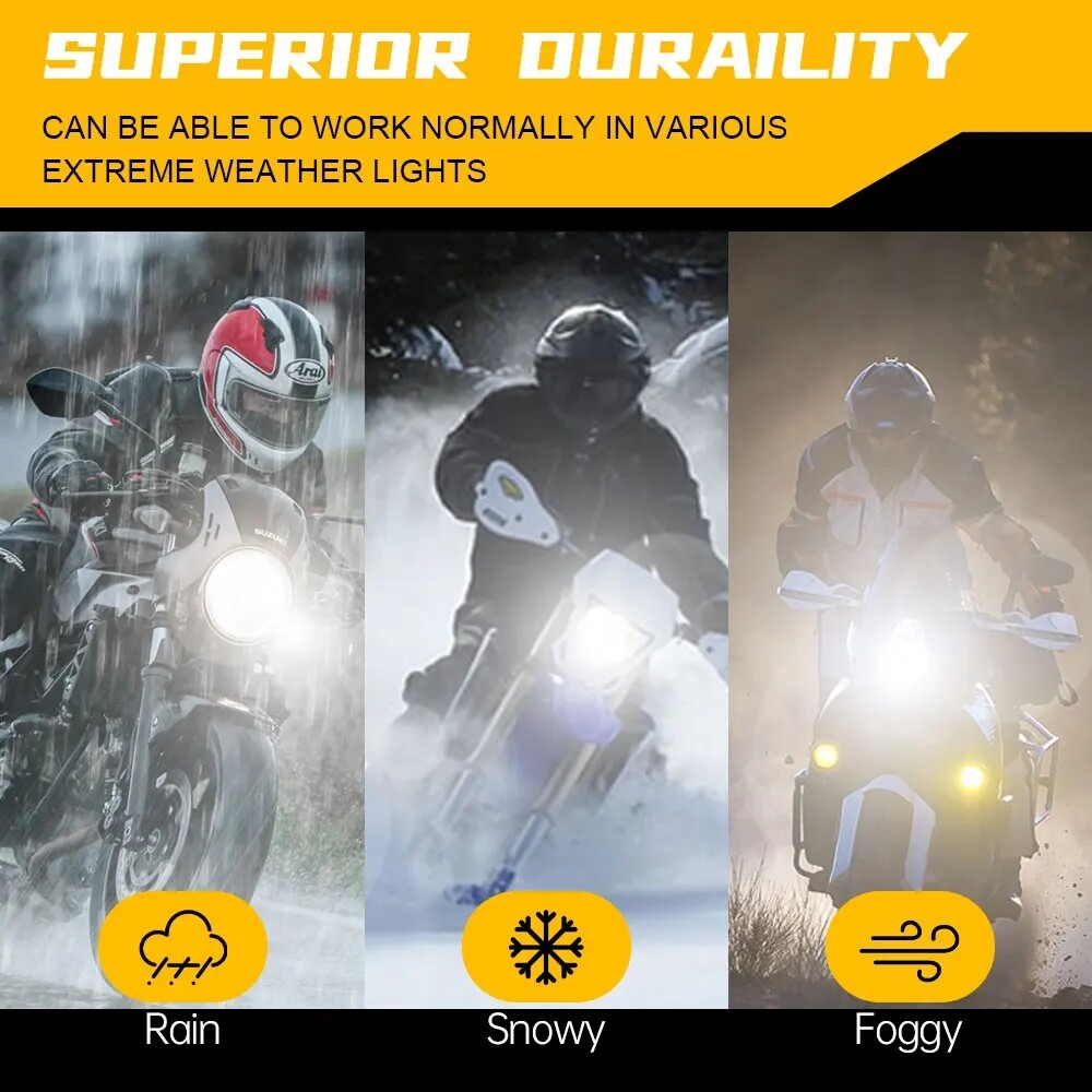 H4 9003 LED Headlight Hi Low Beam Kit 6000K White Bulb For Kawasaki Motorcycle