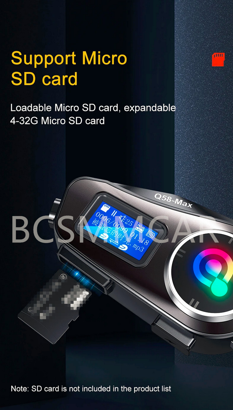 2x Motorcycle Helmet Bluetooth Headset Rider Music Share Earphone Communication