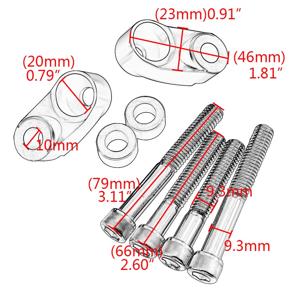 39-49 mm Front Turn Signal Bracket Relocation Kit For Harley XL 883 Softail Dyna