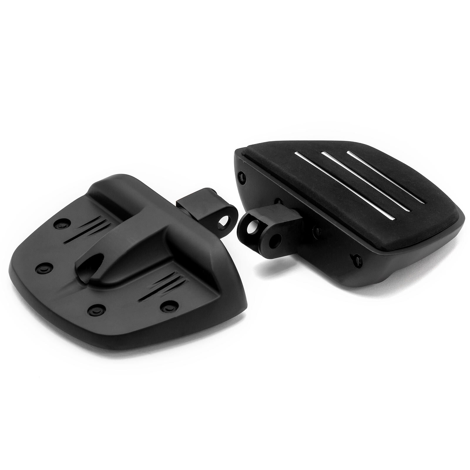 Krator Black Mini Board Floorboards Footpegs for Honda Cruiser Motorcycles