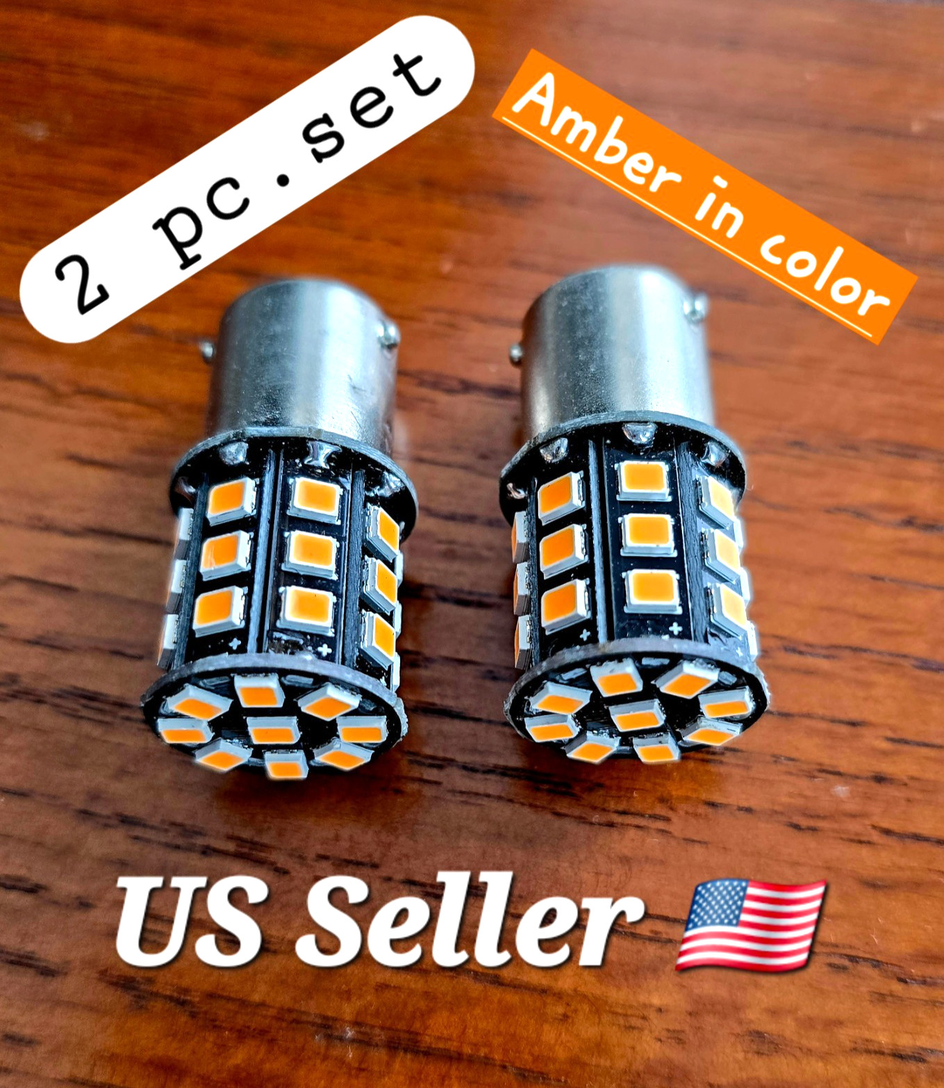 🔥1 Pair Amber LED Turn Signal Bulbs for Ninja 650R Z1000 2006-2013💡LED Upgrade