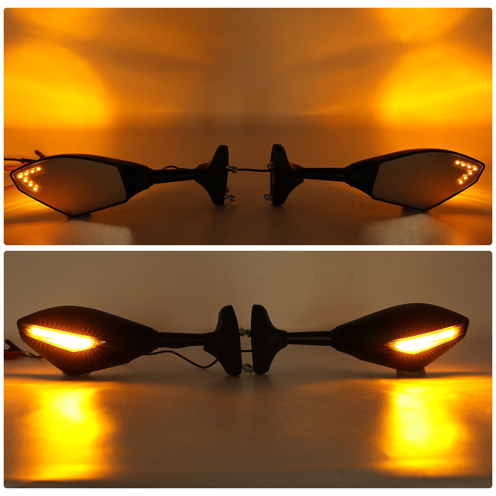 Motorcycle Mirror w/LED Turn Signal For Honda VTR 1000 F Firestorm RC51 RVT1000R