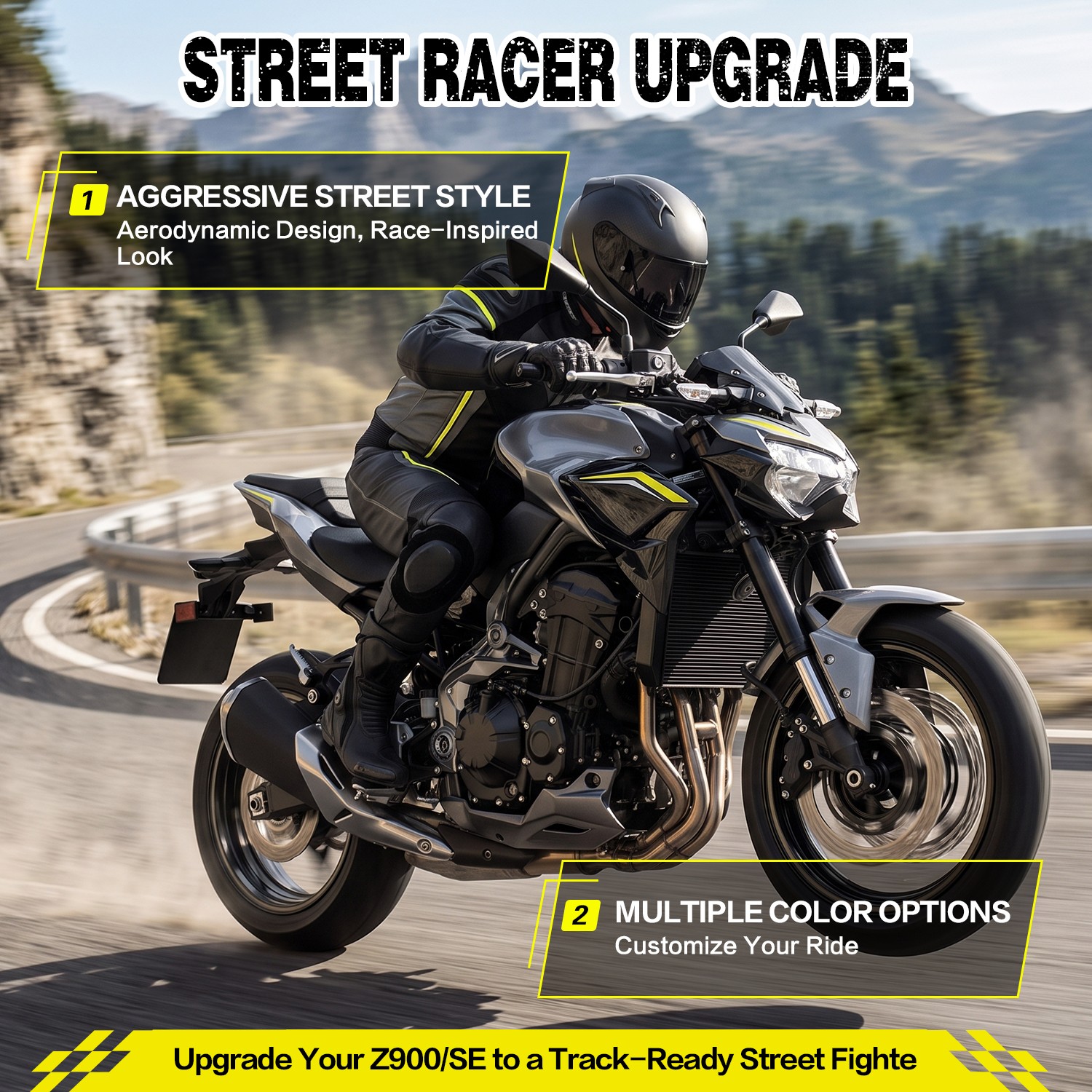WOLFLINE Fairing Kit For Kawasaki Z900 Z900SE 2020-2024 Bodywork ABS Plastic