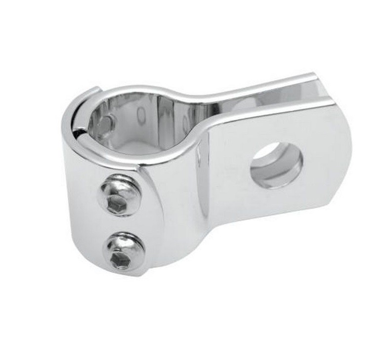 Chrome 3 Piece Clamp for Footpeg/Highway Bar/Spot Light, 1-1/2 Inch (38 mm)