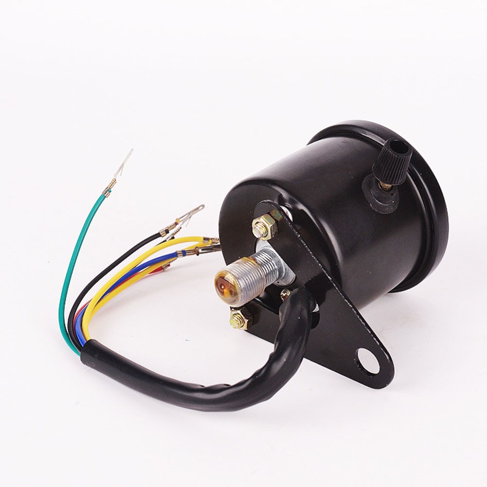 12V Universal Motorcycle Dual Odometer Speedometer 0-160km/h Gauge Meter Black