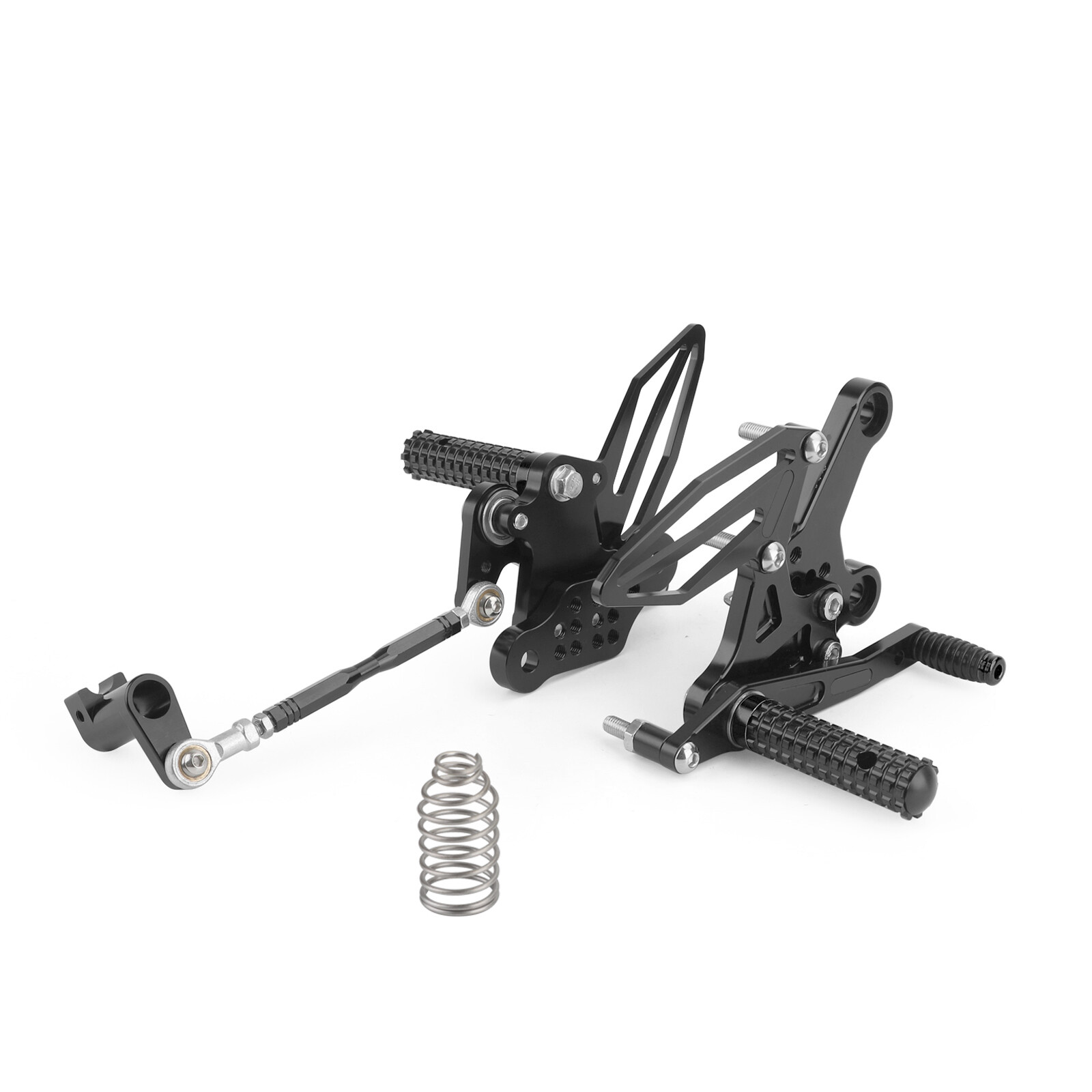 CNC Aluminum Rearsets Footpegs Black For Kawasaki Z400 / Ninja 400 2018 – 2022