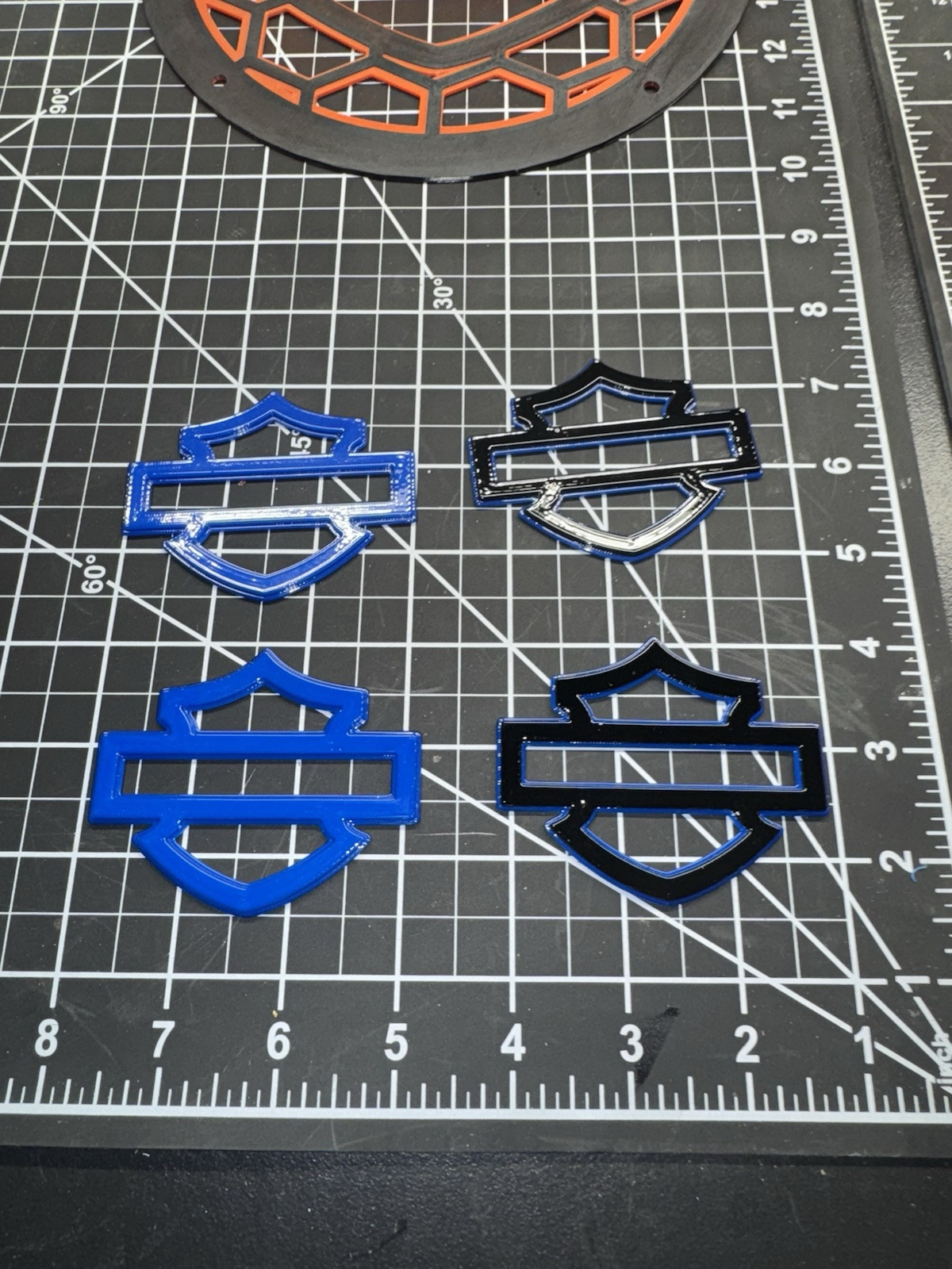 2pc Abs Harley Tank Emblem