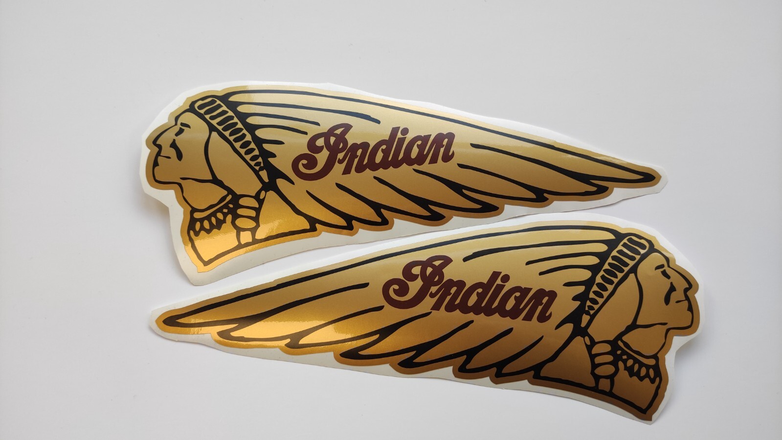 Indian Motocycle gold black decal sticker kit 11,85×4,33″ inches