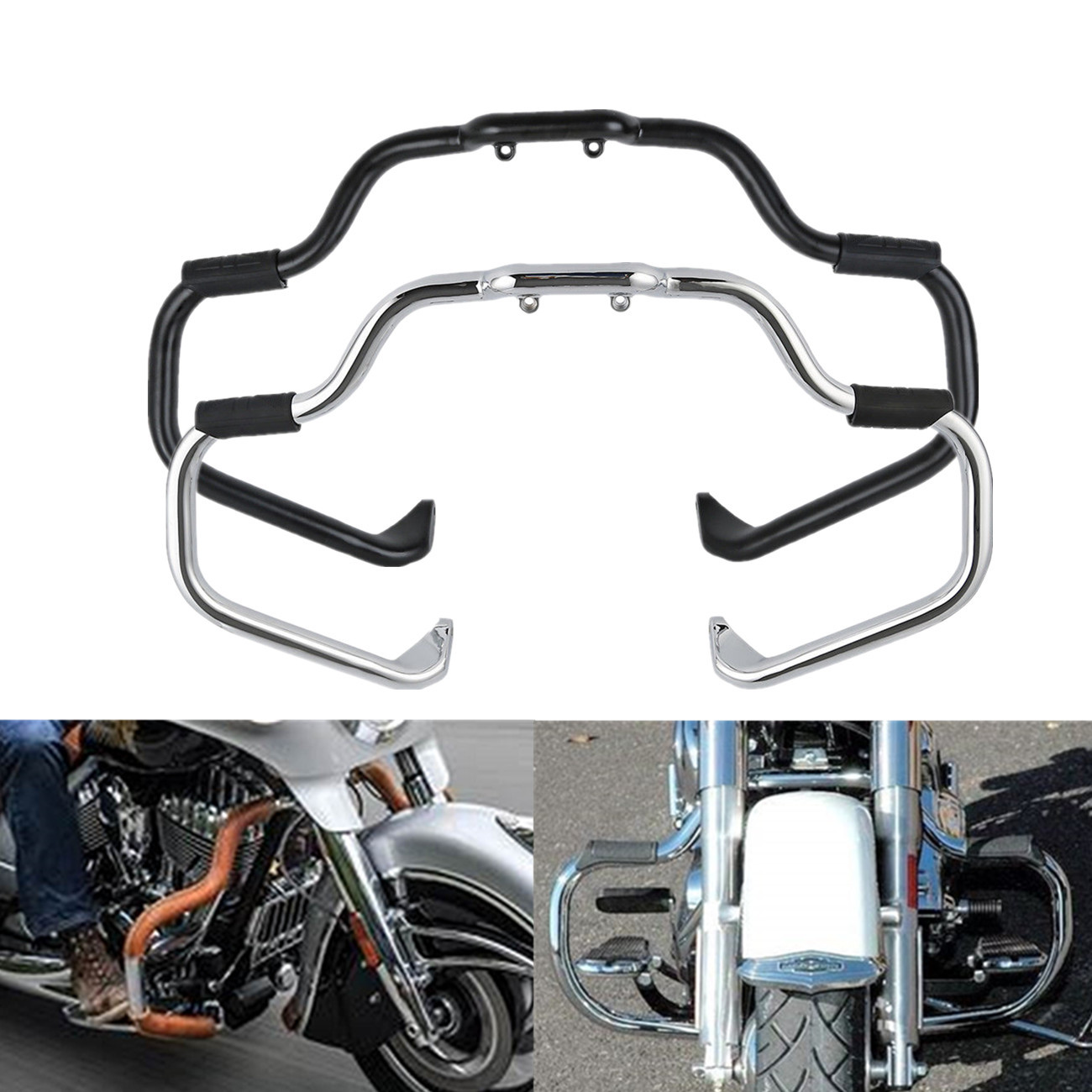 Mustache Engine Guard Bar Lower Vented Leg Fairings For Indian Chieftain 14-2020