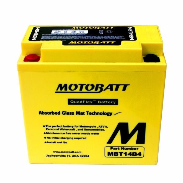 MotoBatt MBT14B4 Battery – 12V 13AH 180 CCA Sealed AGM w/1 Year Warranty