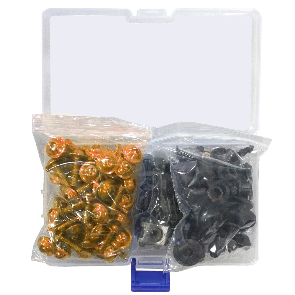 Multi-color CNC Motorcycle Complete Fairing Bolts Kit Bodywork Screws Nuts Black
