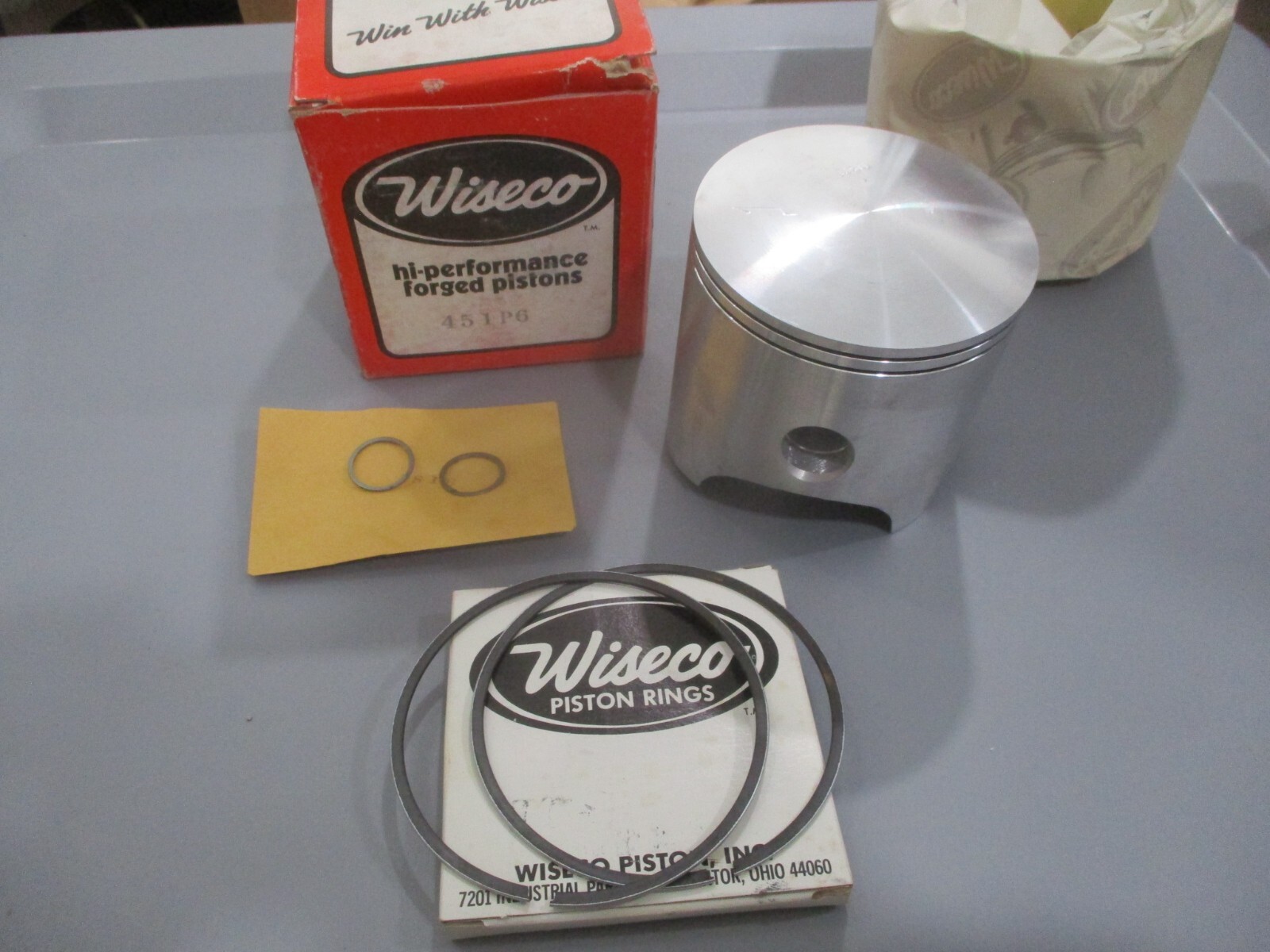 Vintage Wiseco Yamaha Piston 0.60 Rings & Circlips 1980-1981 YZ465 451P6