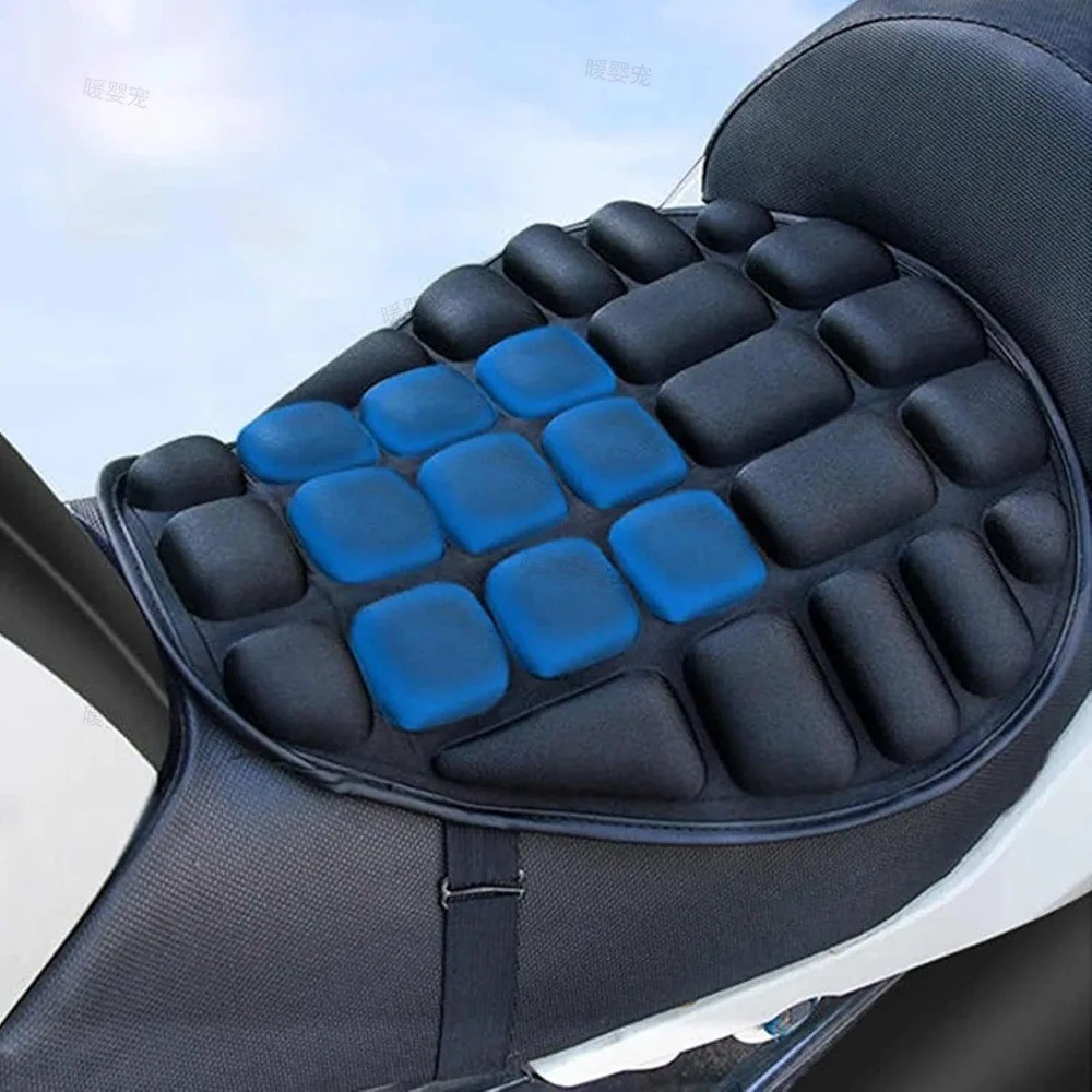 Motorcycle Gel Seat Cushion Comfort Pillow Cover Pressure Relief Universal Pad