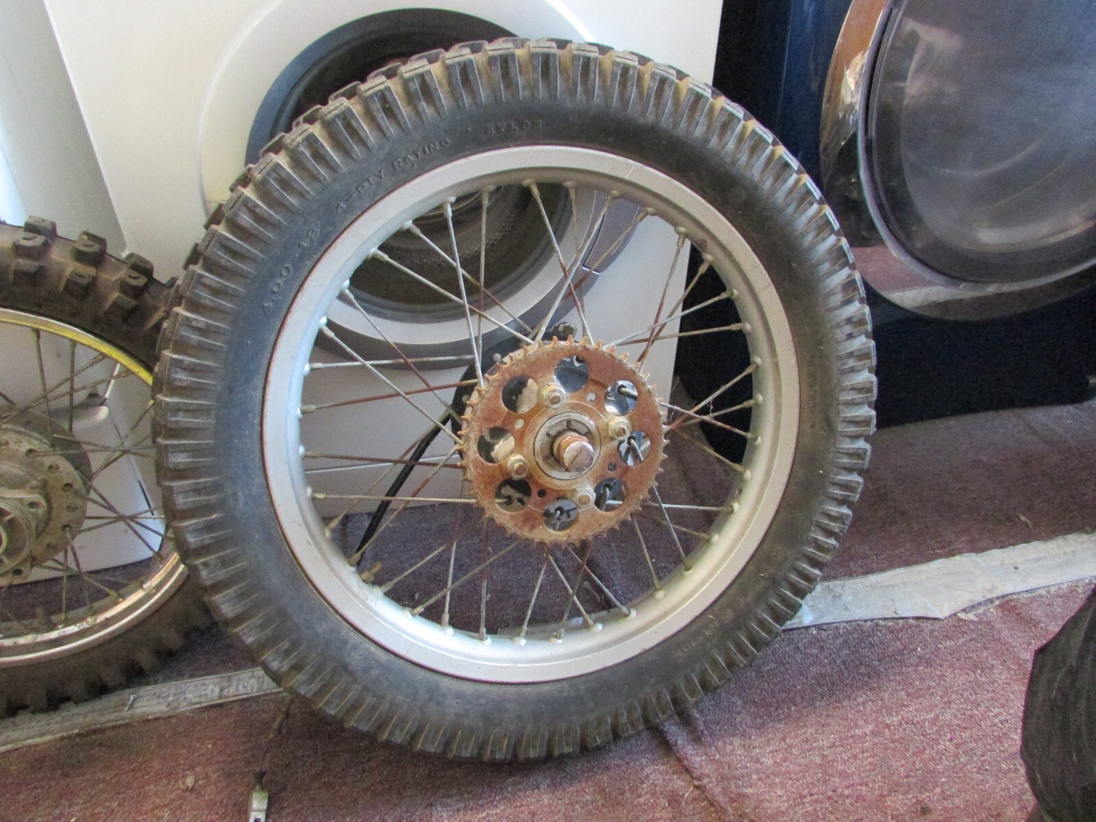 1974 Honda CR125 MT125 Elsinore Rear Wheel Rim 1975 1976 Complete