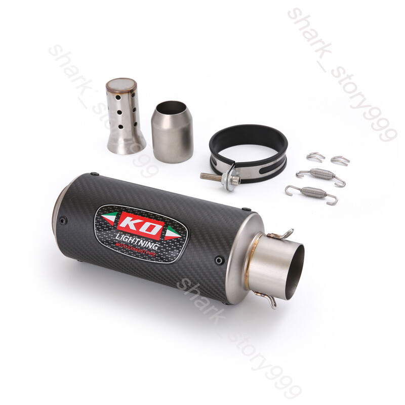 51-38mm Motorcycle Street Bike Exhaust Tips Muffler Pipe With DB Killer Silencer