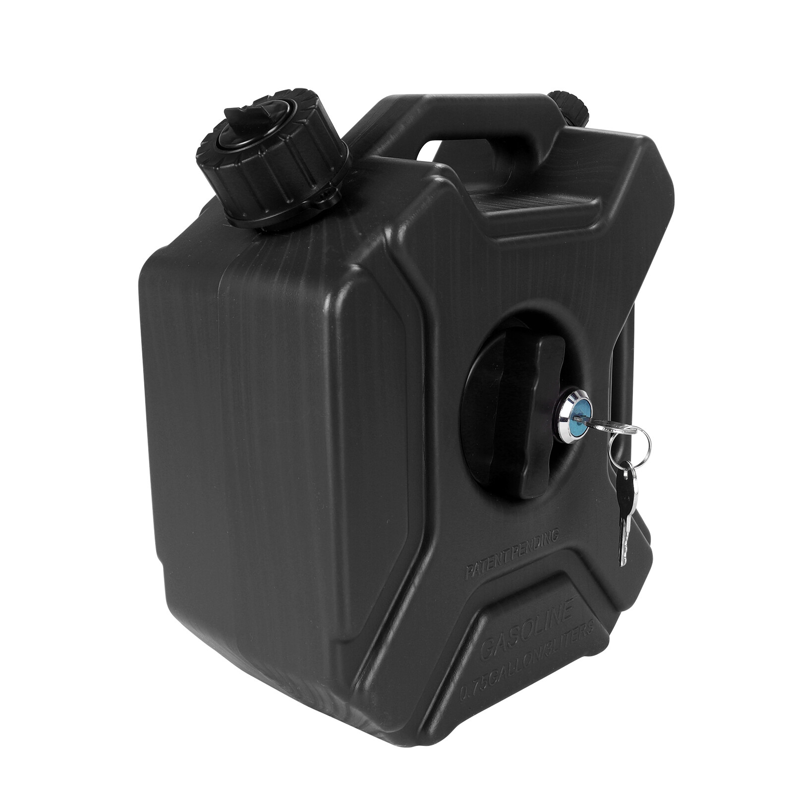 ABS 3L Fuel Tank Container Car Motorcycle Spare Petrol Storage Heavy Can Black