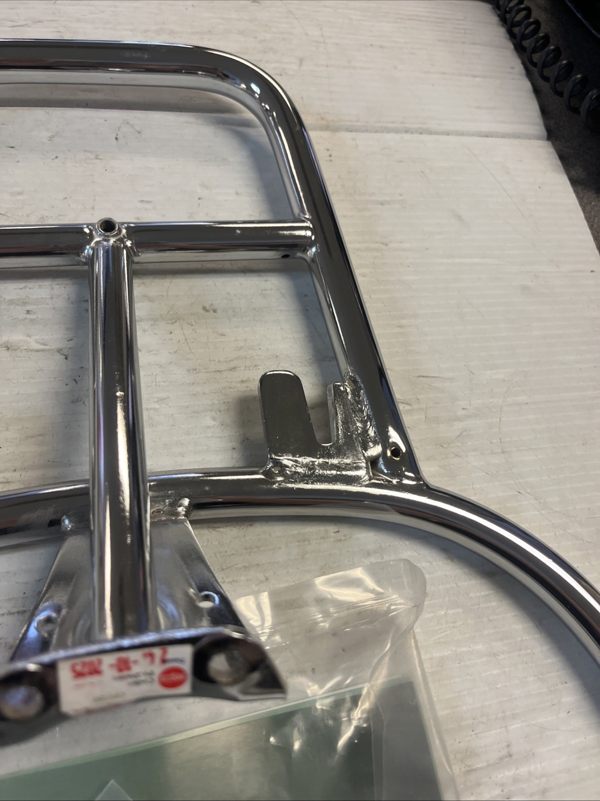 GENUINE PIAGGIO/VESPA REAR LUGGAGE RACK CHROME FOR PRIMAVERA & SPRINTS #1B000815