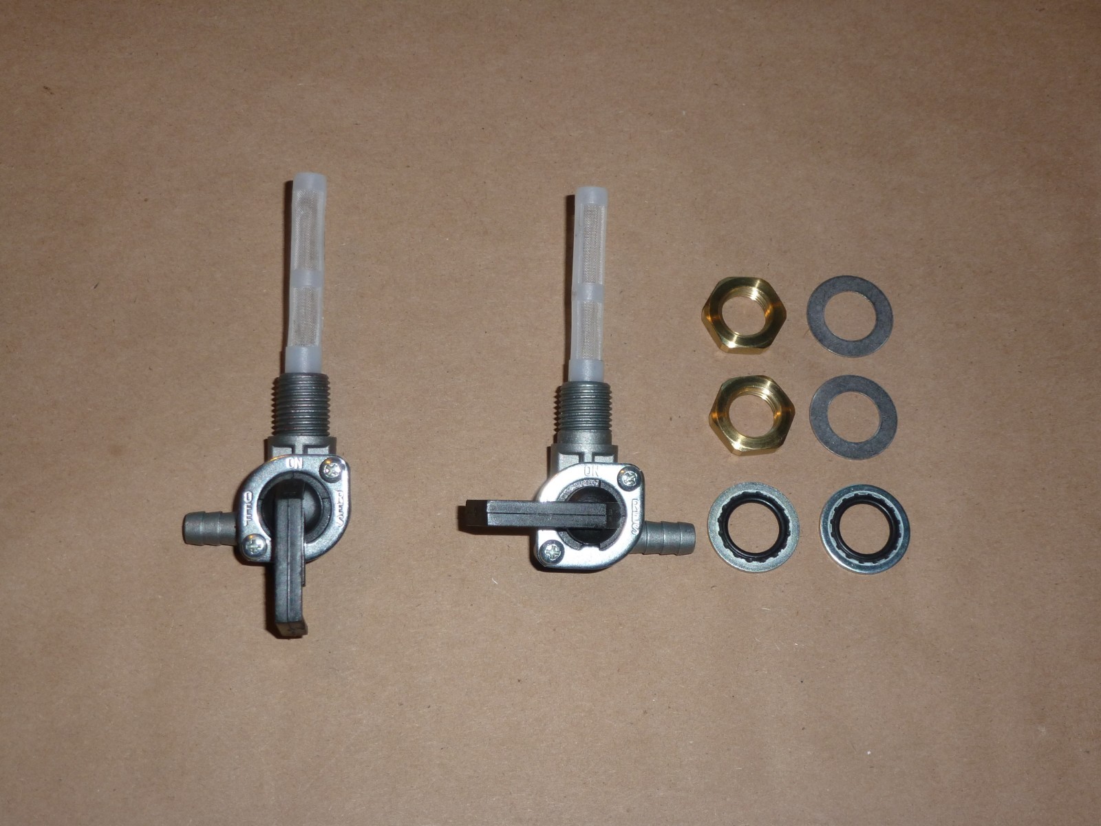 PL Petcock SET COMPLETE Triumph Norton BSA 250 500 650 750 OMG Italy gas fuel