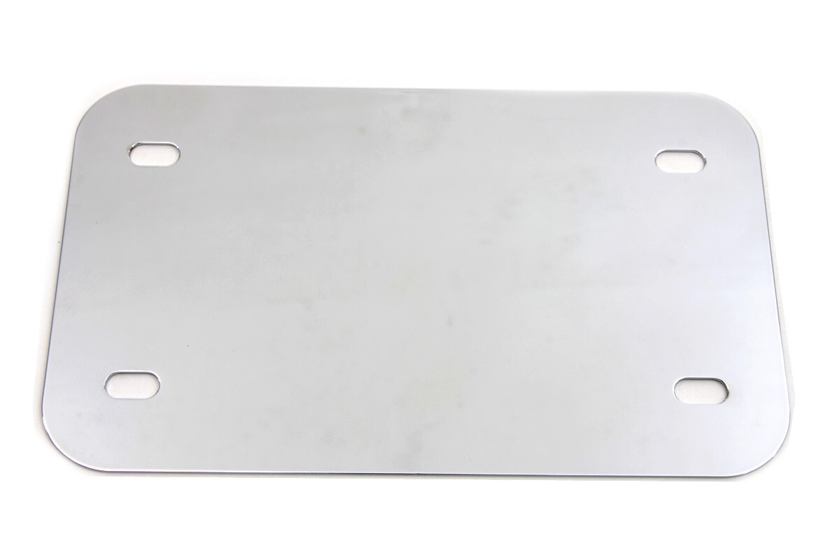 License Plate Frame Backing Plate Smooth Style Chrome for 4-3/4″ x 8″ Plate