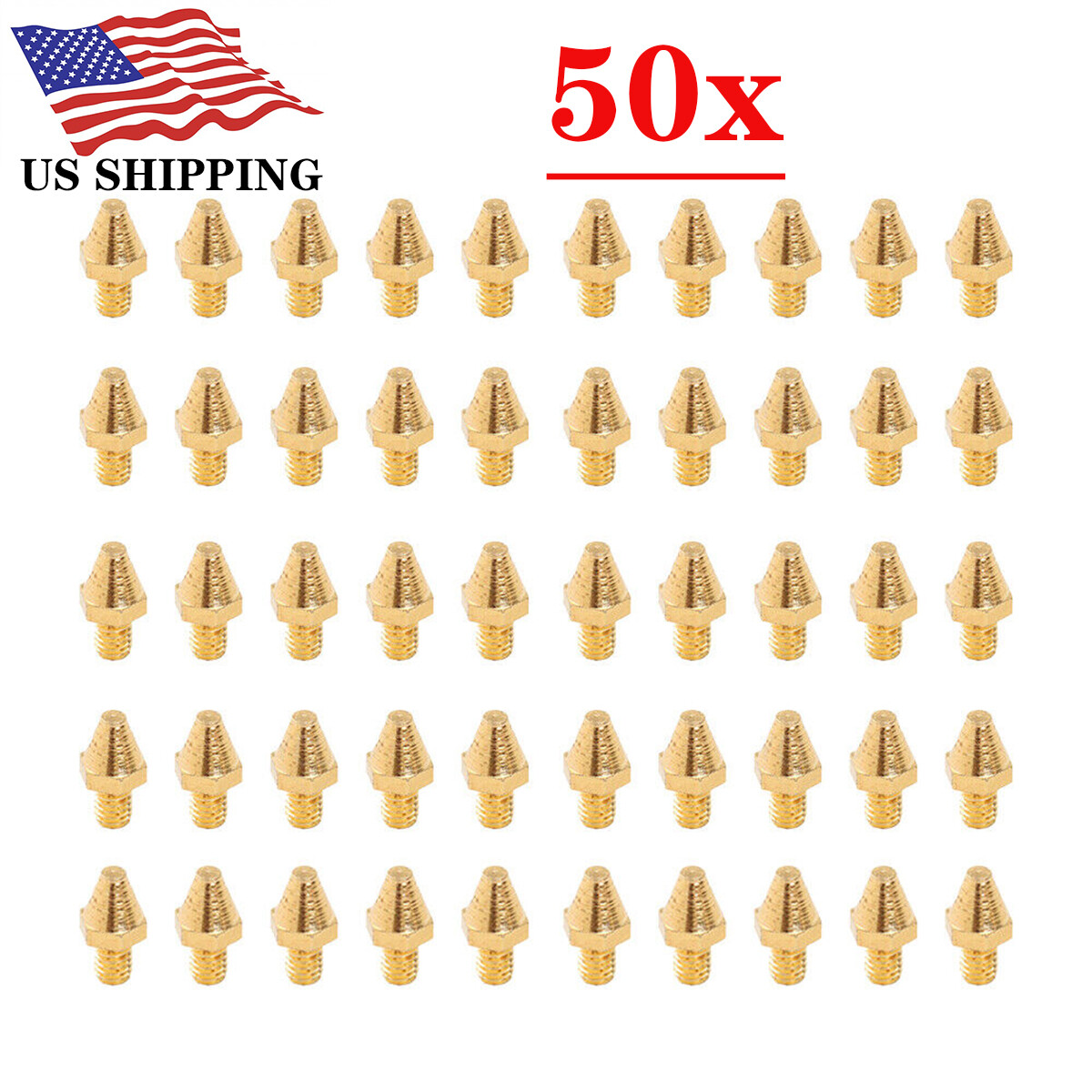 50pcs Replacement Cleats Pin Rivet For MX Foot Pegs Floorboards Brake Pedal