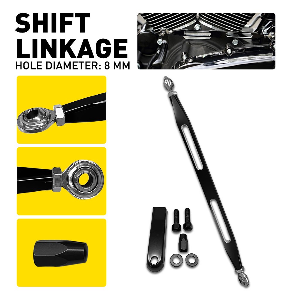Black Shifter Shift Linkage Gear Link For Harley Road King Electra Glide 80