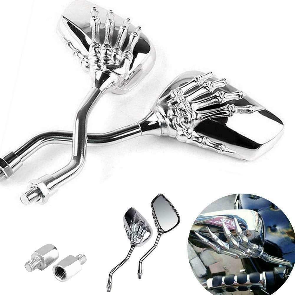 1 Pair of Motorcycle Motorbike Rear View Side Mirrors 8mm 10mm for Honda Suzuki