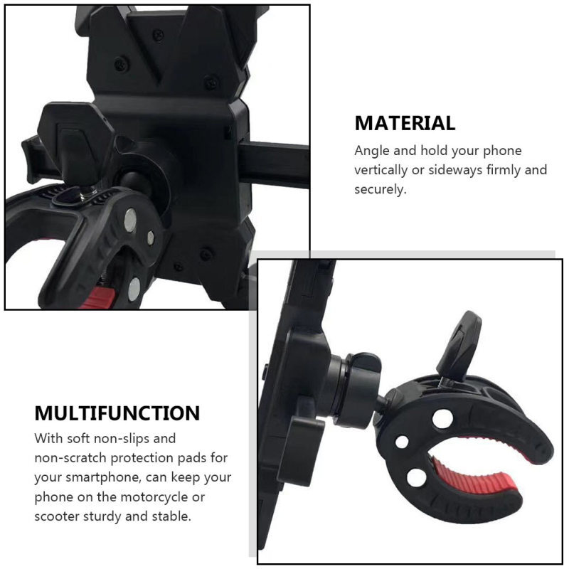 Universal Motorcycle Bike Bicycle Scooter Handlebar Cell Phone Holder Mount GPS