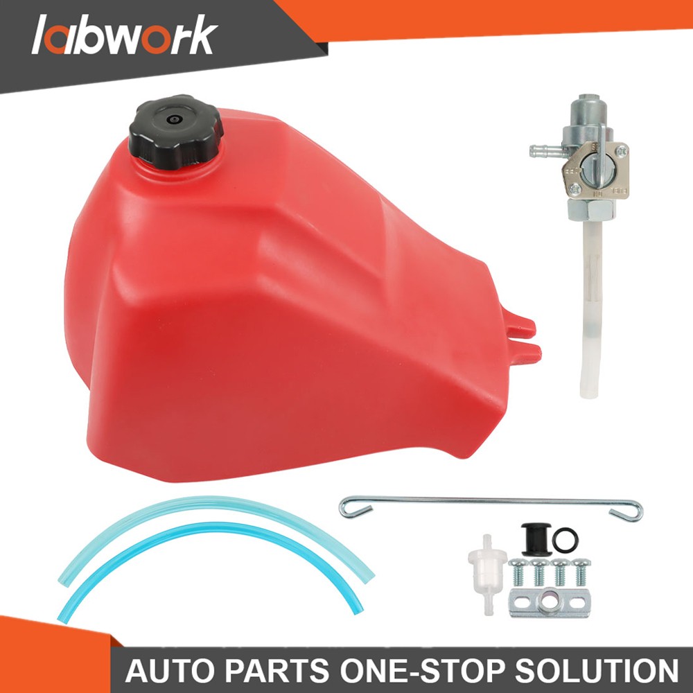 Labwork Fuel Tank W/ Cap & Fuel Petcock For Honda ATC185185S ATC200 Big Red 200