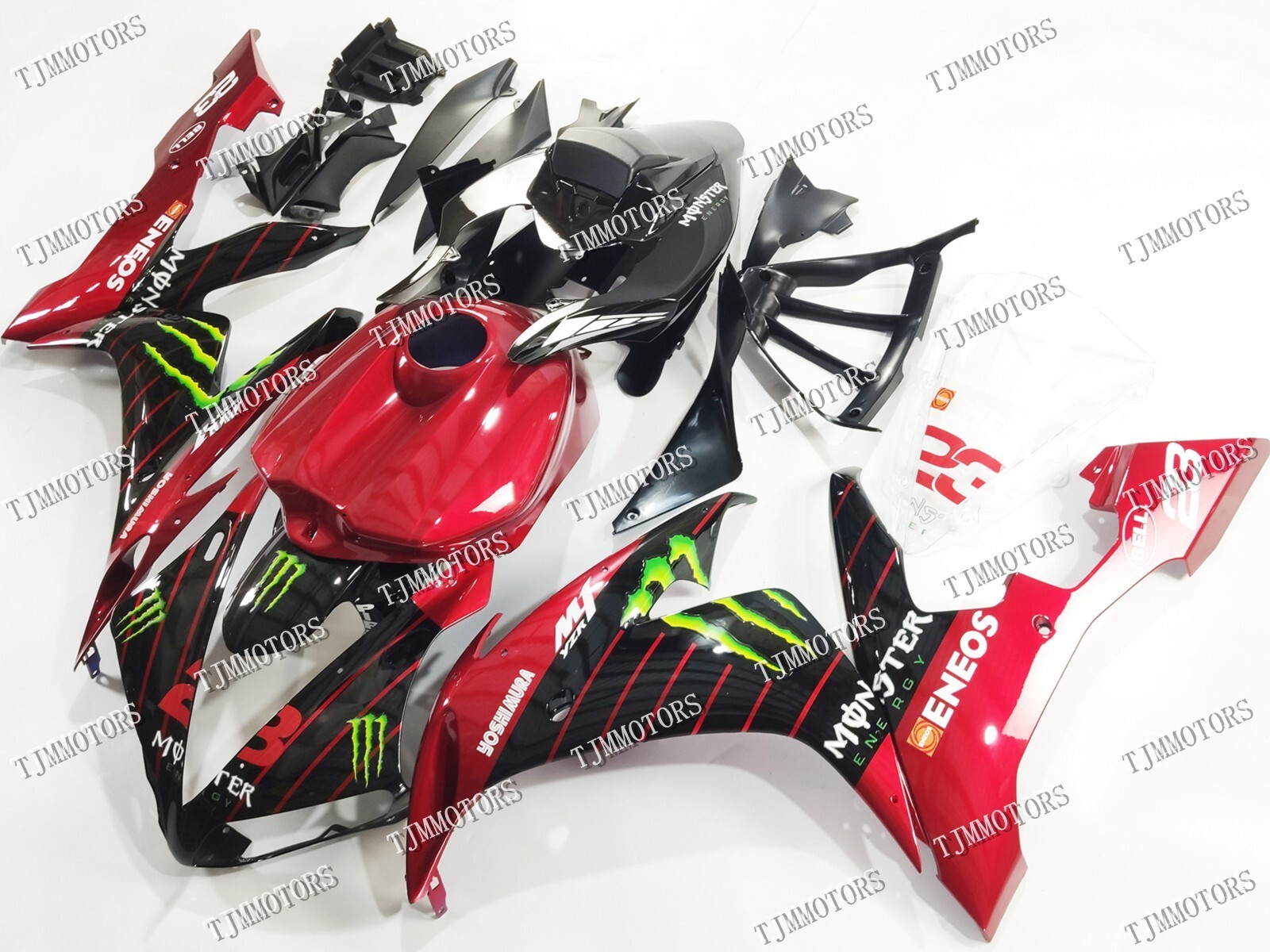For YZF R1 2004-2006 Metallic Red Black ABS Injection Mold Bodywork Fairing Kit
