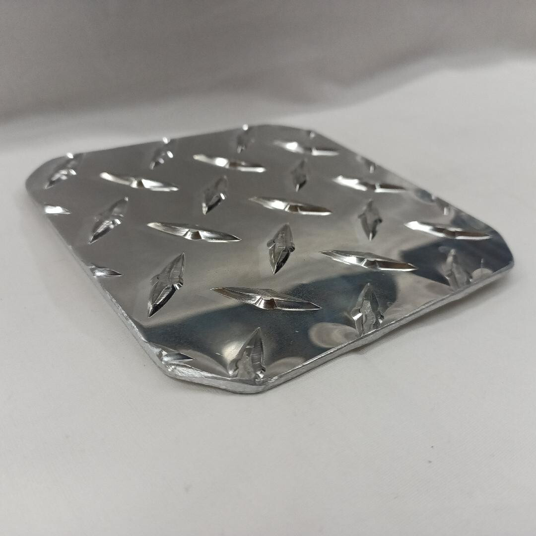CodyCo Aluminum Diamond Tread Plate Motorcycle Kick Stand Pad Base 4.5″ x 4.5″