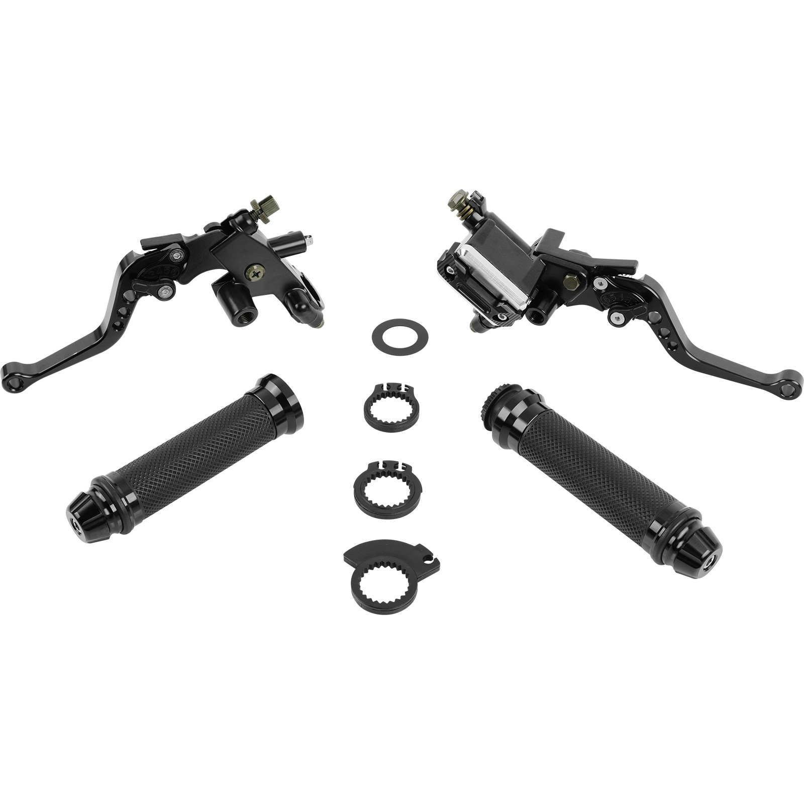 Handlebar Brake Master Cylinder Clutch Lever + Hand Grips For Kawasaki Z125 Pro