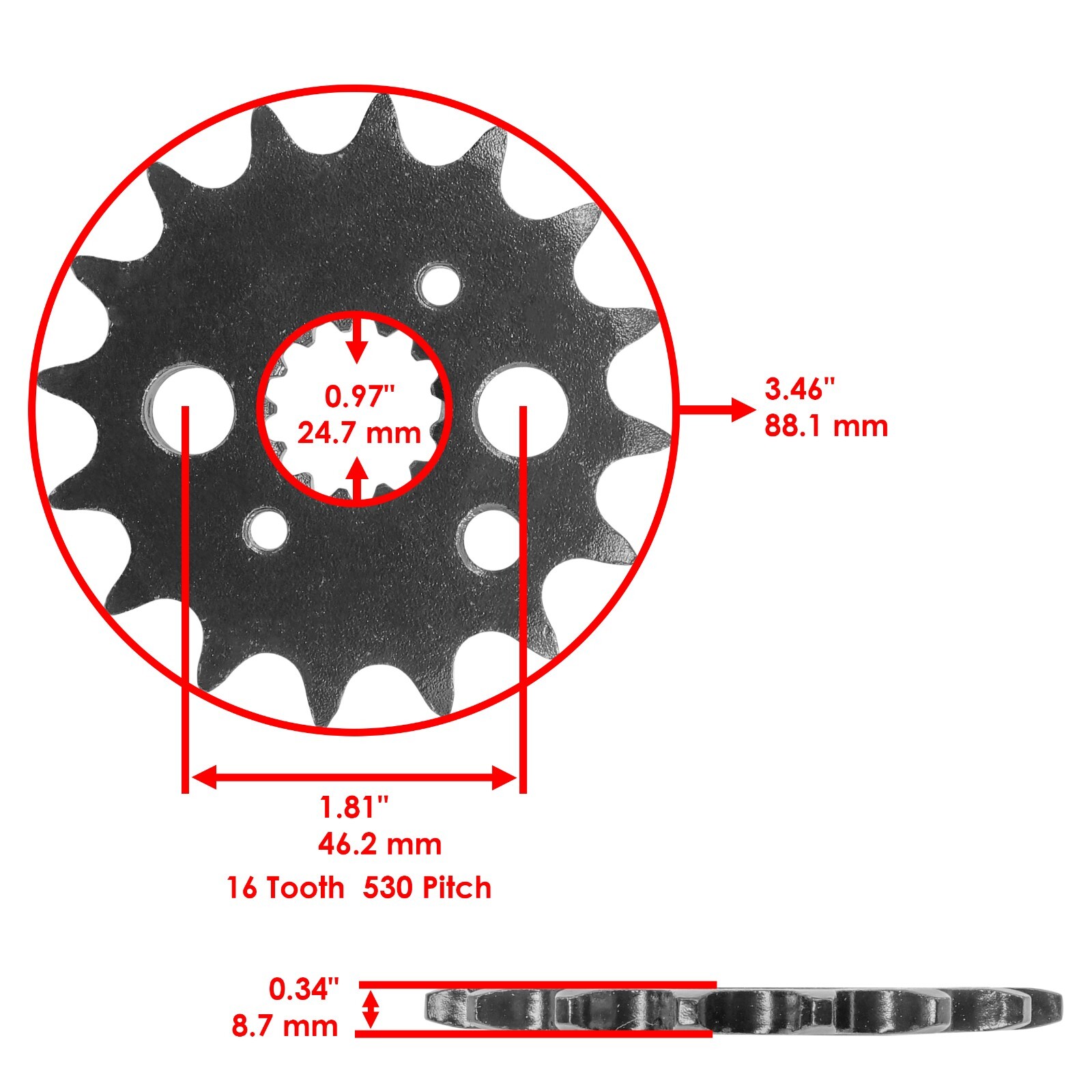 Black Drive Chain And Sprocket Kit for Kawasaki Vulcan 800 VN800A 1995 1996
