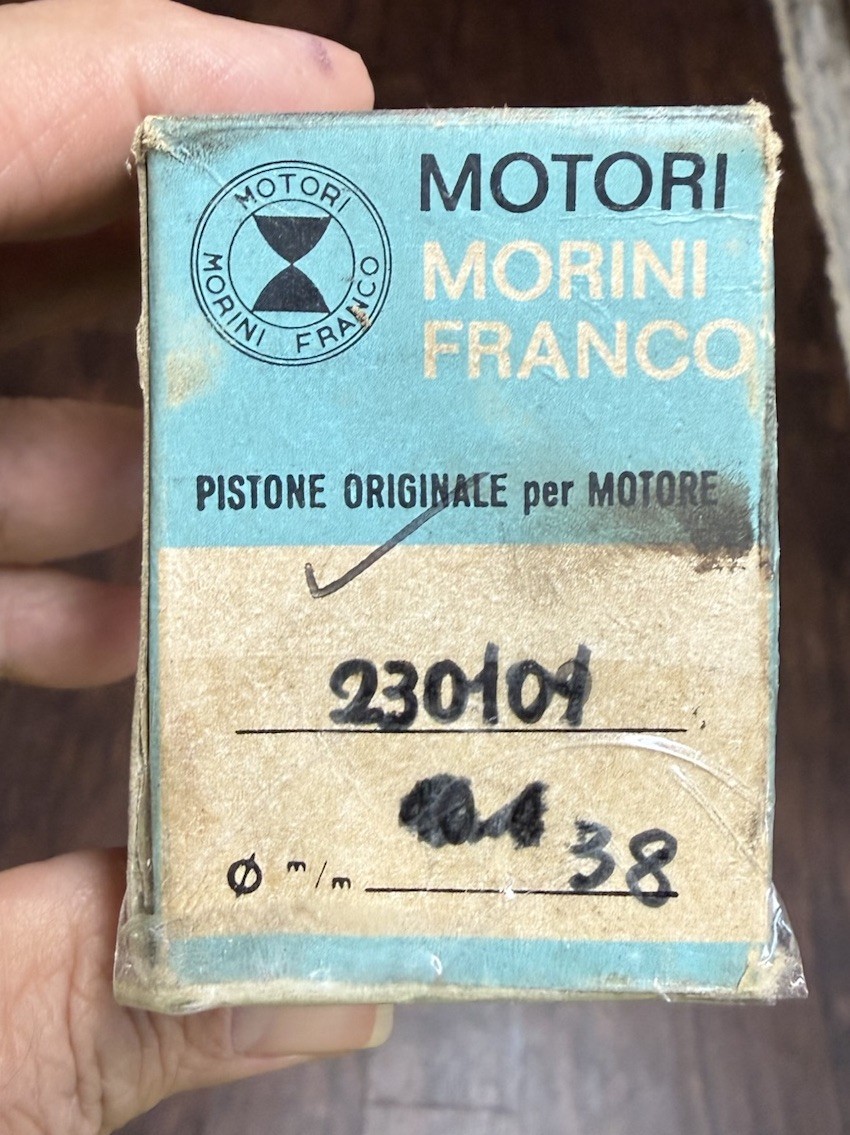 Motori Morini Franco 38mm Piston NOS Italian 12mm Wristpin Domed 2 Ring 1960’s