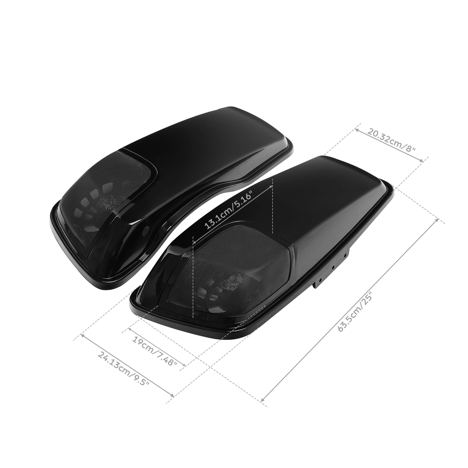 Saddlebag Lids Speaker Cutouts Fit For Harley Touring Road King Glide 2014-2024