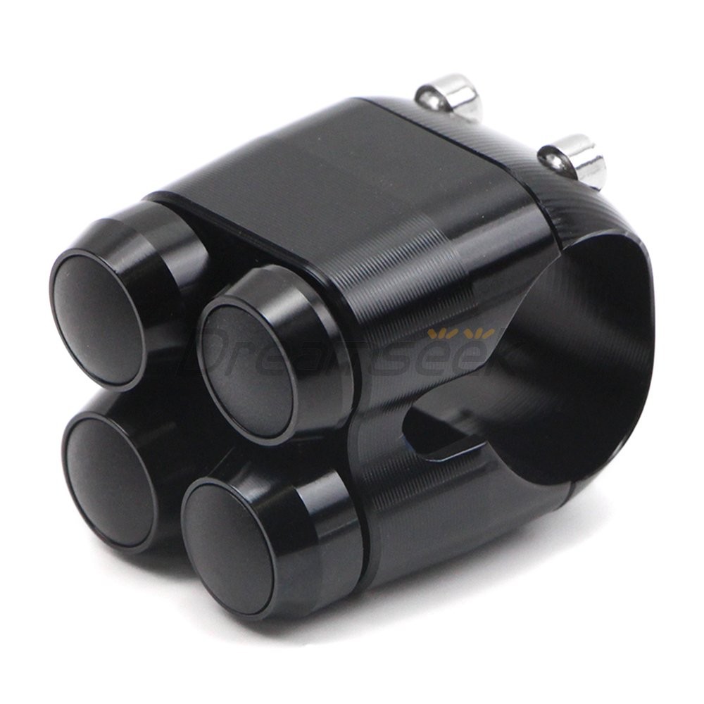 1” Handlebar Switch Control 4-Button for Bobber Chopper Motorcycle Light Button