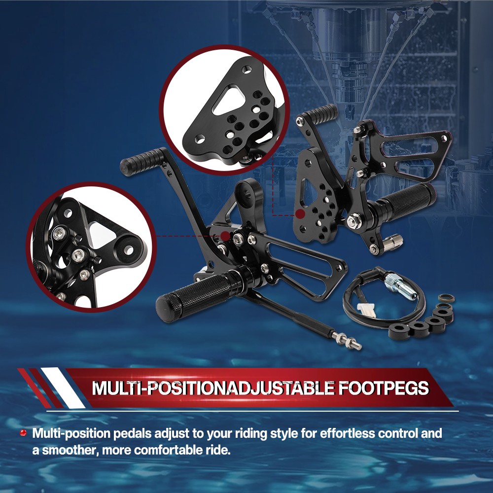 For SUZUKI Rear Set Adjustable Rearsets Footpegs GSX-R GSXR 1000 2005-2006 05 06