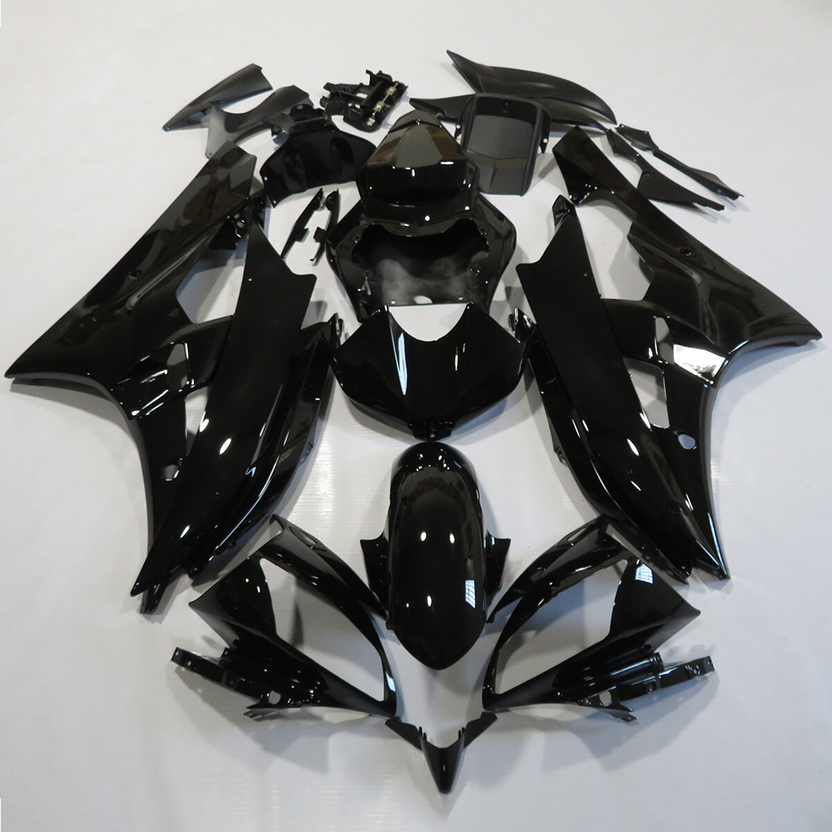 For Yamaha YZF R6 2006 2007 Vivid Black Painted ABS Full Fairing Kit+Tank Cover