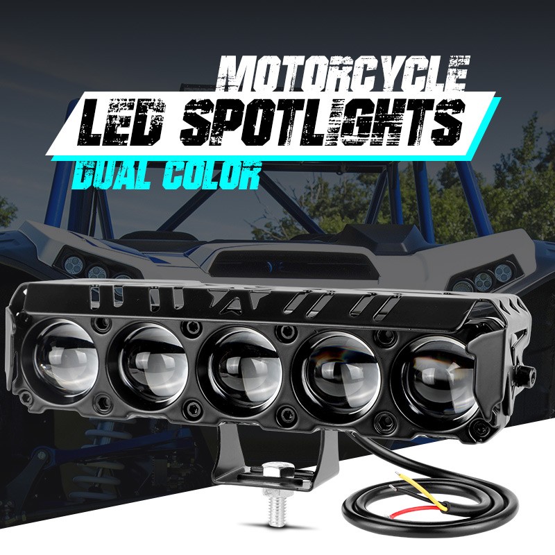 6″inch LED Work Light Bar Driving Fog Lamp Spot DRL Car Offroad SUV Yellow+White