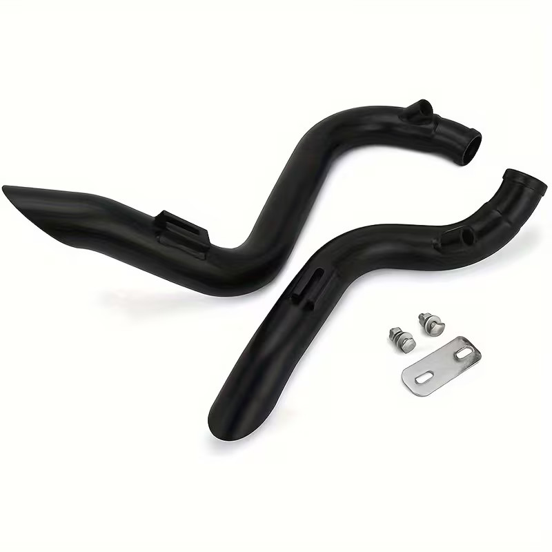 2.0″ Drag Pipe Exhaust for Harley Dyna Softail Sportster 1984-2015 Silver Chrome