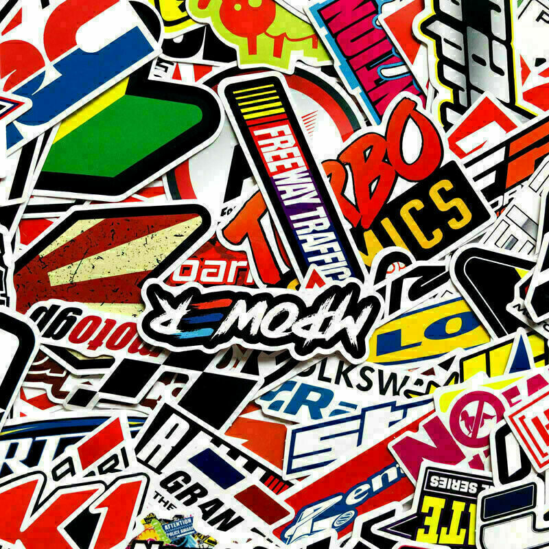 Lot Set of 100 Motorcycle Motocross Decals Stickers Racing Car ATV UTV Dirtbike