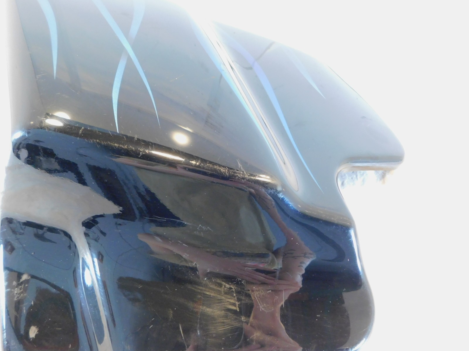 Harley Road Glide & Electra Glide Ultra Classic Right Blue Flames Side Cover
