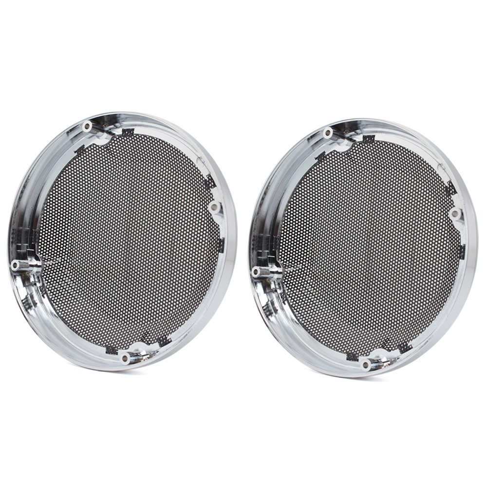 Fit for Harley Touring 1983-2023 Chrome 6.5″ Saddlebag Lid Speaker Grill Covers