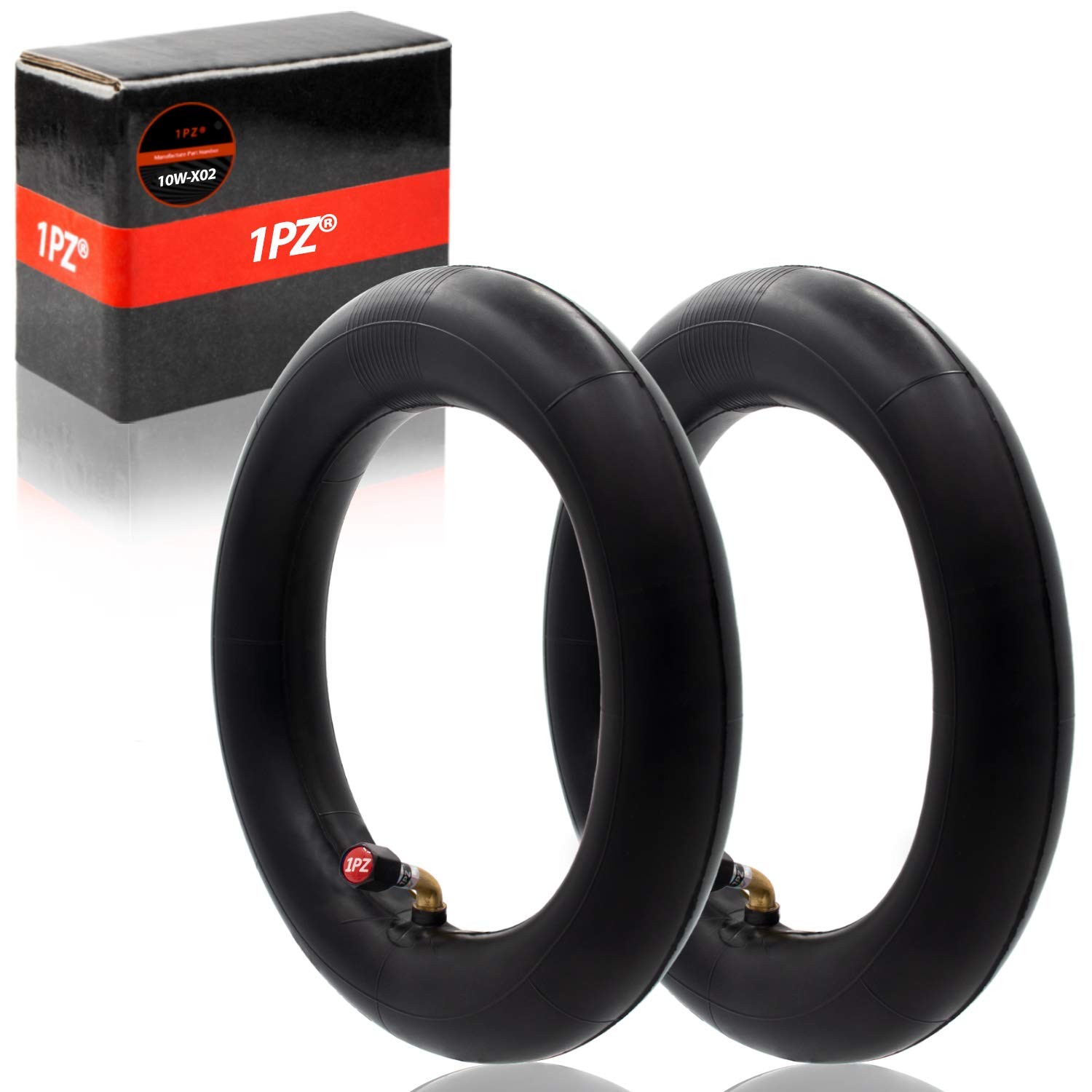 1PZ 10W-X02 2-Pack Heavy-Duty 90° Valve 10×2/10×2.125 Inner Tube Black