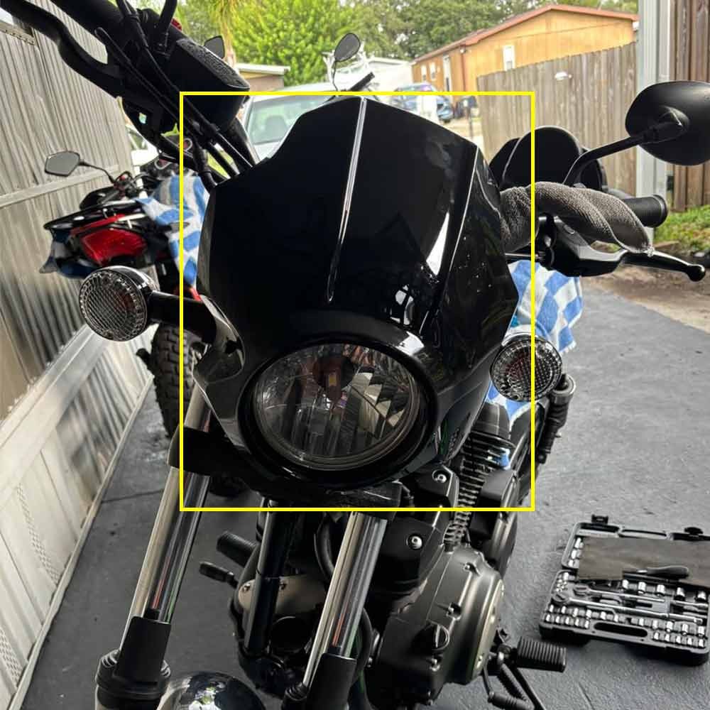 Vivid Black Headlight Fairing Windshield Cover For Yamaha XVS 950 SPEC 2014-2020