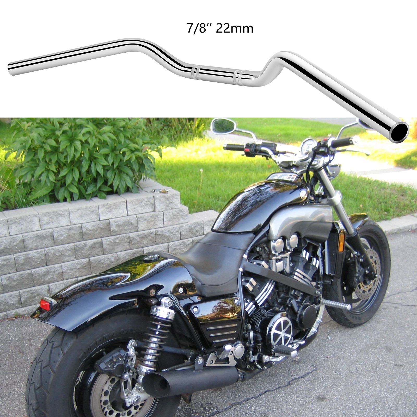 For Yamaha Vmax 1200 Motorcycle 7/8″ 22mm Handlebar Drag Bar Tracker US