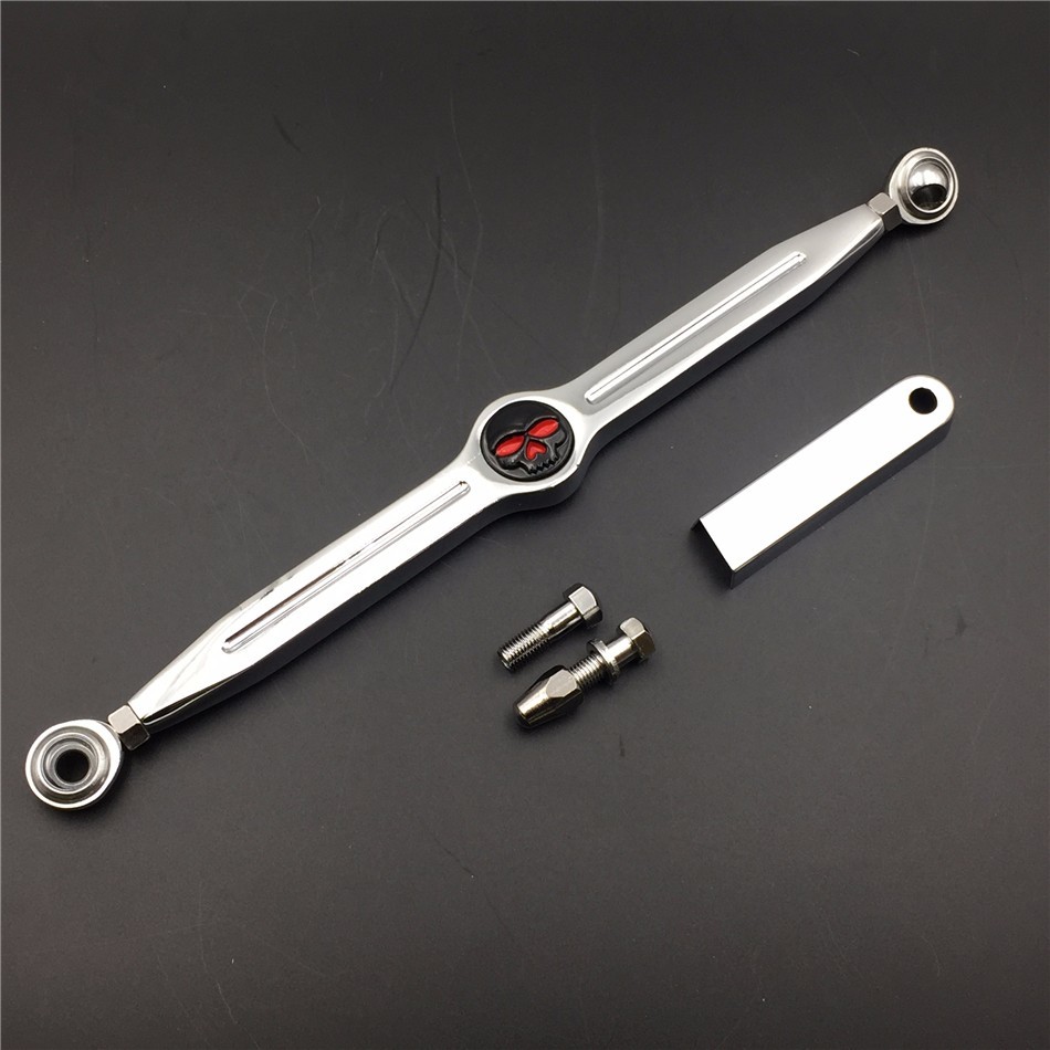 Chrome Skull Shift Linkage For Harley Softail Road King Electra Glide