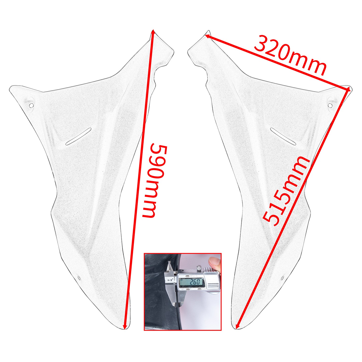 Side Winglet Deflector Cowl Frame For KTM 890 ADV R Rally 2019-2022 ABS Fairing