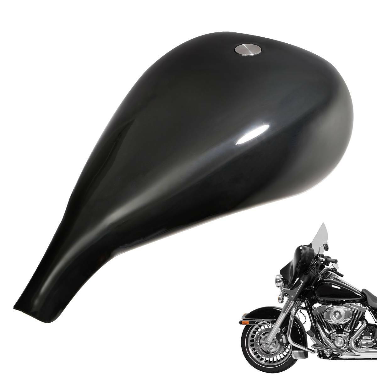 Painted 5″ Extended 4.7 Gallon Fuel Gas Tank Fit For Harley Touring FL Chopper