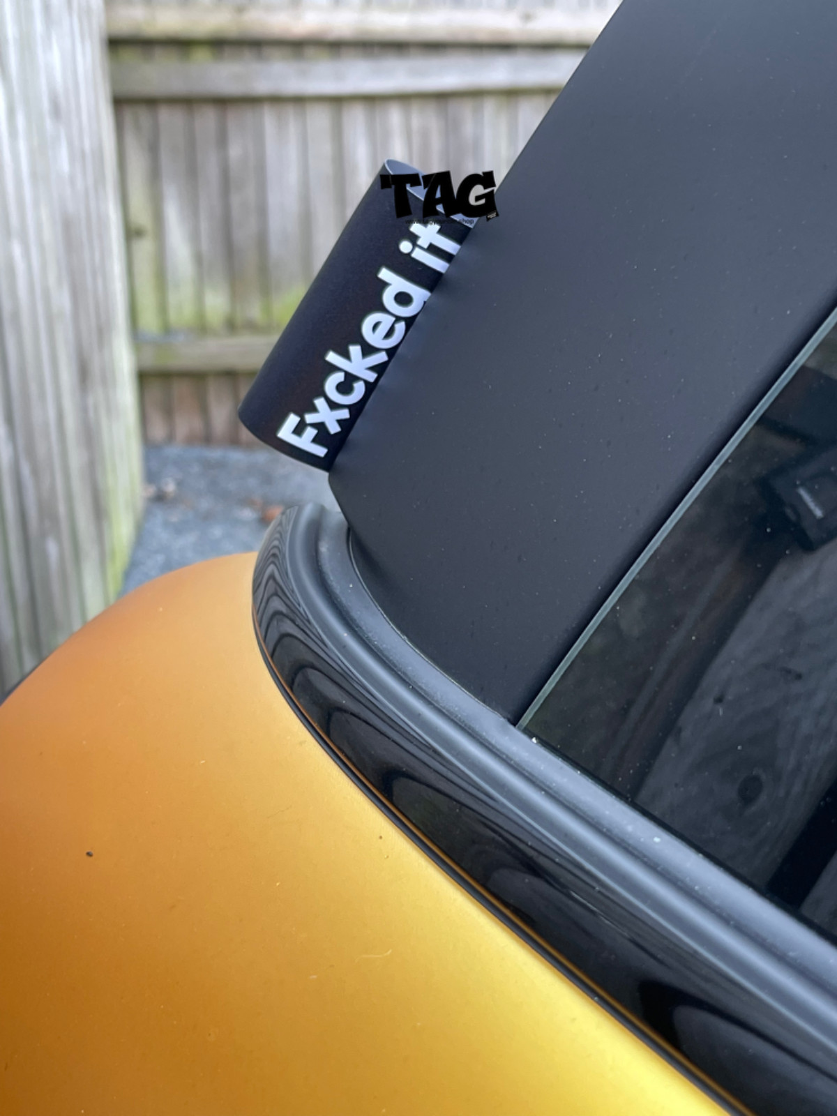 TAG YOUR CAR – TAGS – FXCKED IT – LABEL CAR FUNNY GIFT SMALL