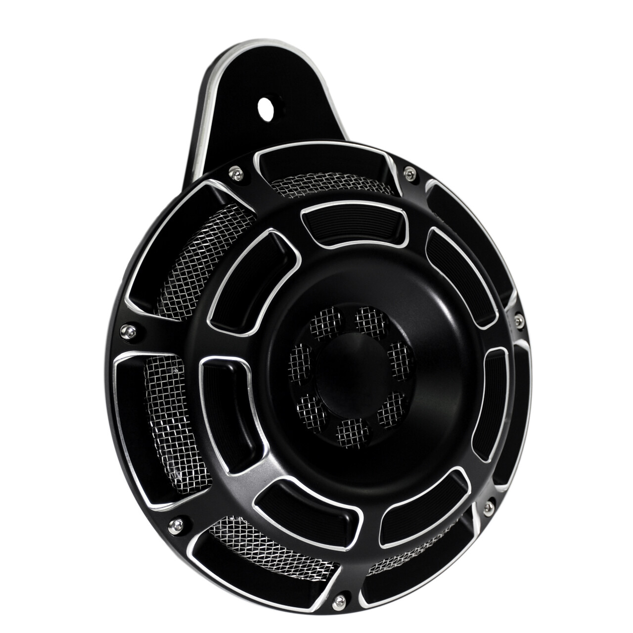 Black CNC 110dB Horn Speaker Cover For Harley Big Twin Touring Road Glide 91-23
